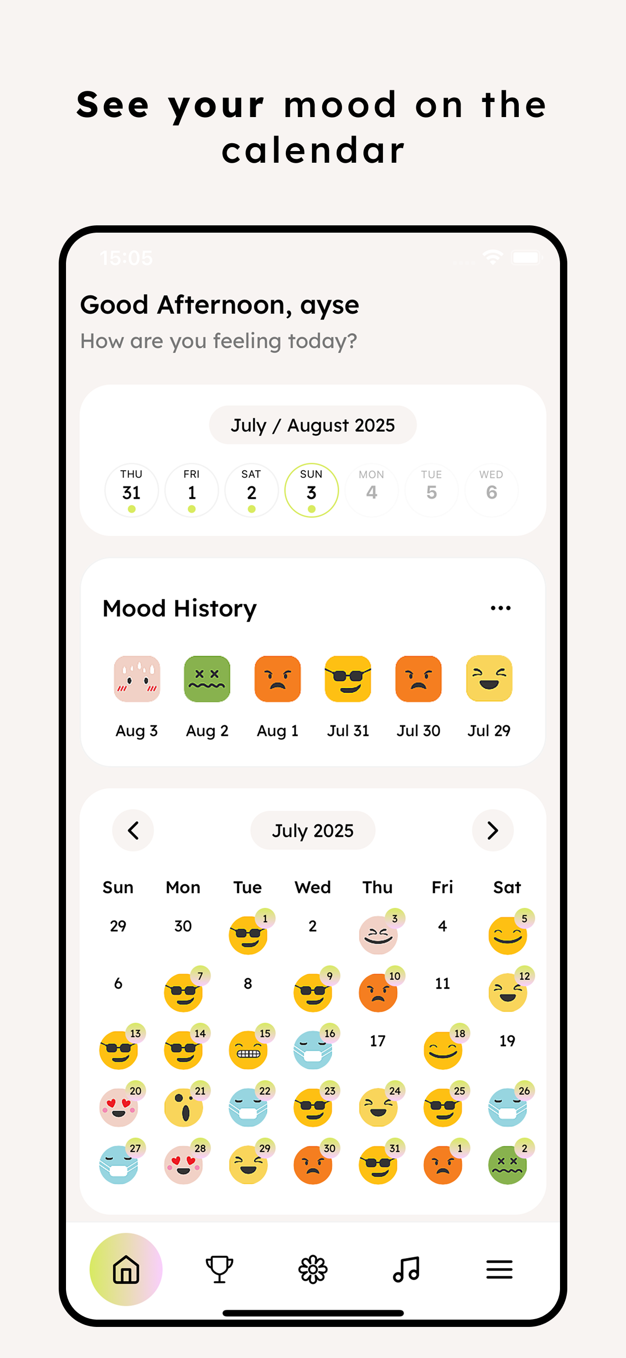Moodly App Screenshot 1