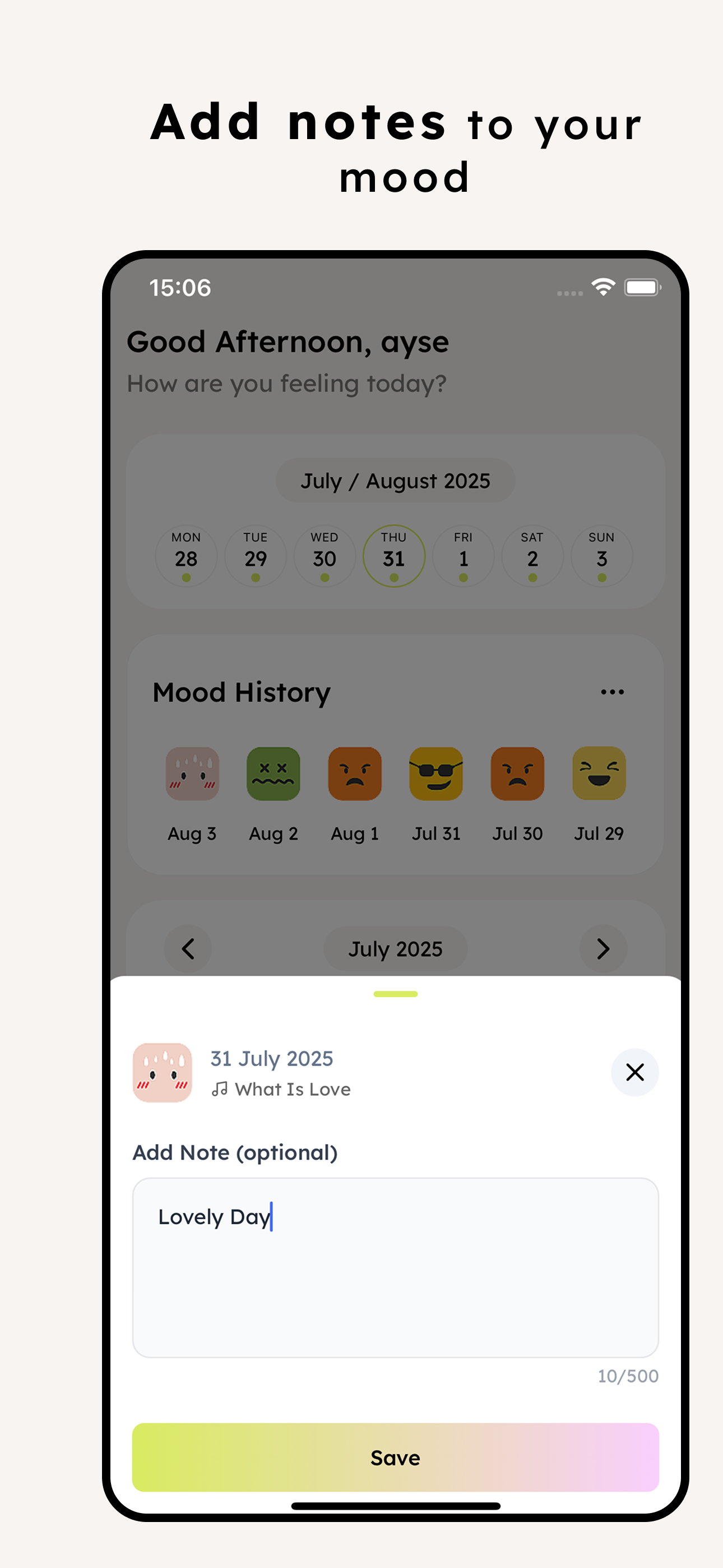Moodly App Screenshot 4